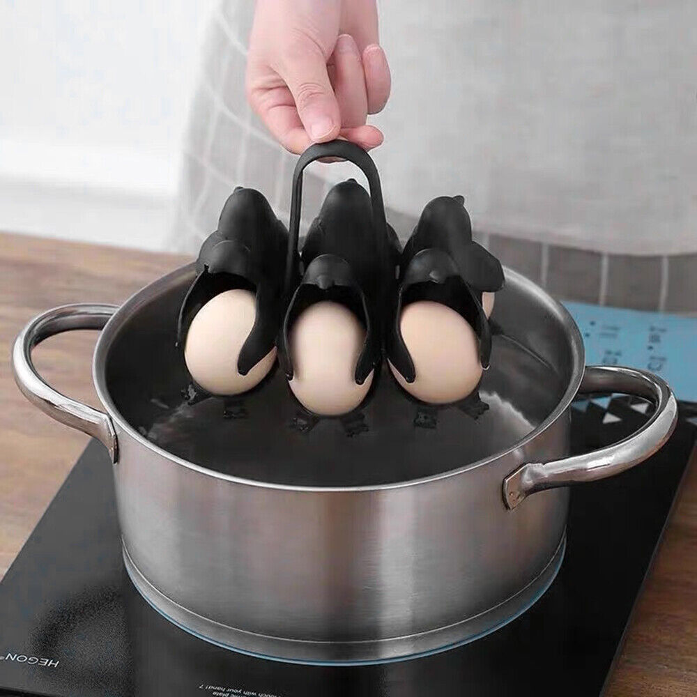 Penguin Shaped Boiled Egg Holder Hard Boil Egg Cooker Can Hold Up