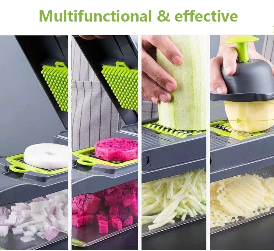 14 in 1 Food Vegetable Slicer Salad Fruit Peeler Cutter Dicer Chopper  Kitchen.