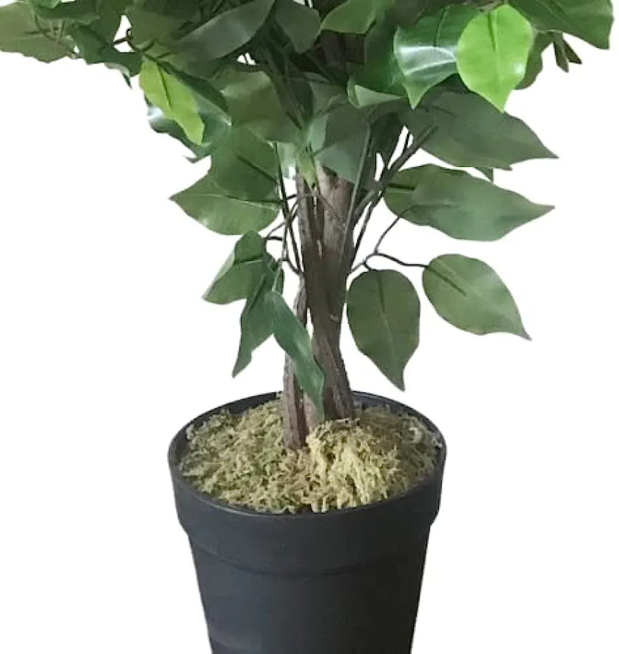 Leaf Artificial Tree/Plant, Green Mini Bushy Ficus, 60cm