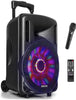 Portable Battery Powered Music System DJ Speaker 10" 450w Bluetooth, Party Lights & Microphone