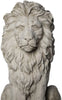 Stunning Pair Large Sitting Stone Cast Lions Garden Ornaments By DGS UK 330KGS