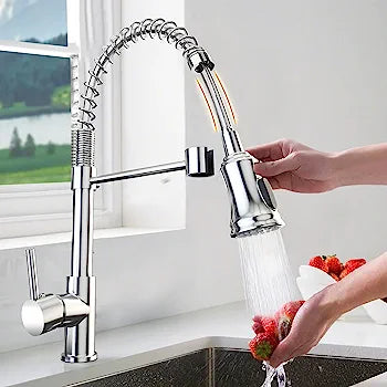 360° Swivel Pull Down Kitchen Tap, Kitchen Sink Mixer Tap with 360°