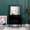 Dressing Table with LED Mirror Modern Makeup Desk Vanity Table Set + Stool