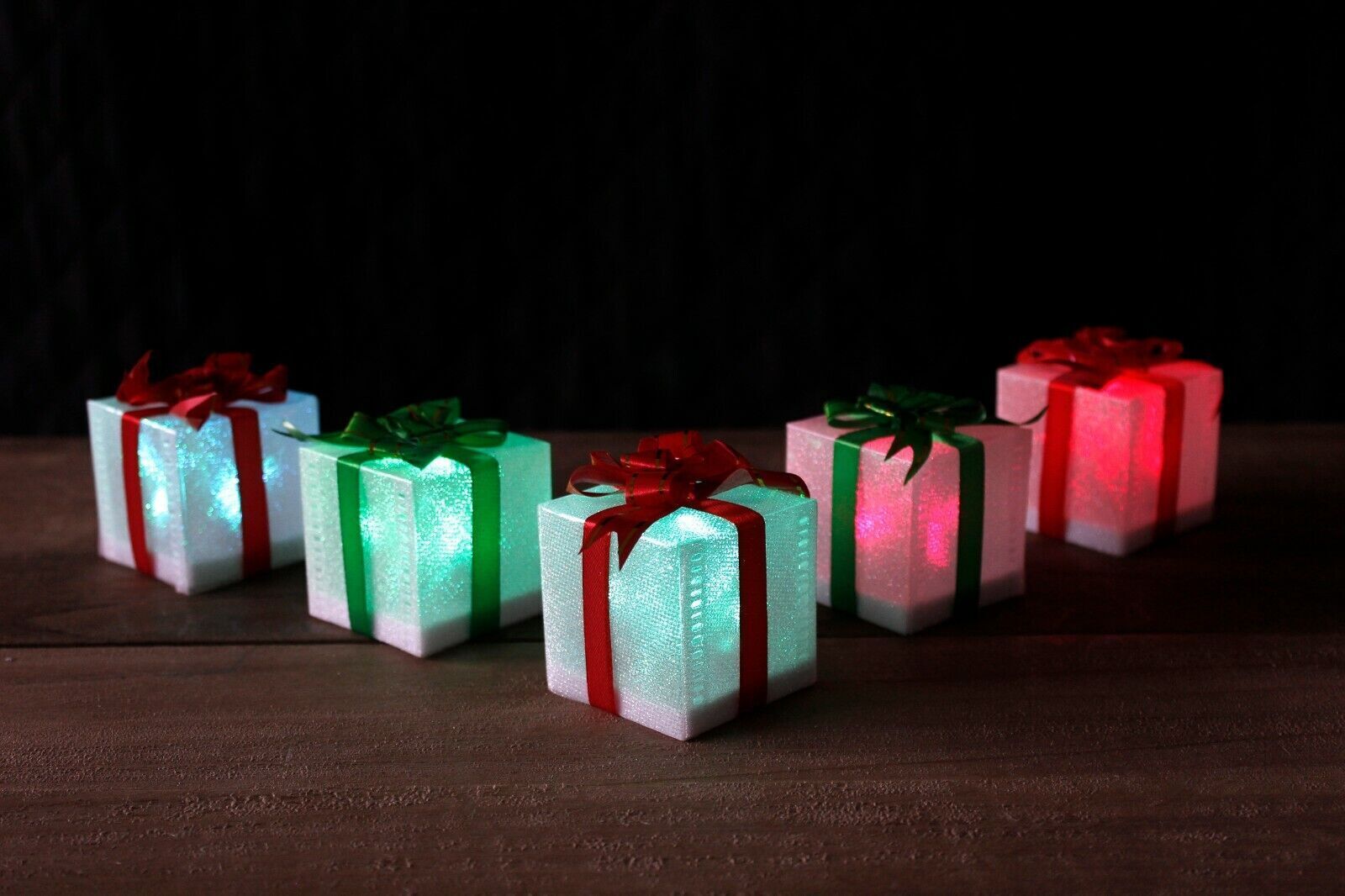 Christmas Gift Boxes Decoration 5x LED Light Up Presents Parcels Xmas Decor Home