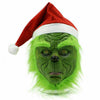The Grinch Full Head Latex Mask & Gloves Xmas Hat Monster Adult Costume Cosplay