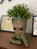 Groot Plant Pot Flowerpot Baby Groot Figures Cute Model, Succulent Planter Cute Green Plants Flower Pot with Hole Groott Pen Holder