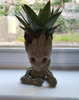 Groot Plant Pot Flowerpot Baby Groot Figures Cute Model, Succulent Planter Cute Green Plants Flower Pot with Hole Groott Pen Holder