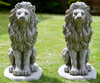 Lion Pair/Detailed Lions Hand CAST Stone Garden Ornament/Singh Statue/Sculpture/Outdoor Decor/Entrance Pillar CAPS/Stable and Heavy 15 KG Each