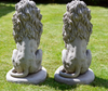 Lion Pair/Detailed Lions Hand CAST Stone Garden Ornament/Singh Statue/Sculpture/Outdoor Decor/Entrance Pillar CAPS/Stable and Heavy 15 KG Each