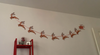 Christmas Reindeer Bunting, Santa Sleigh Banners for Party Decoration