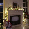 6ft Christmas Garlands with lights Holly Berry Garland Door Fireplace Decoration