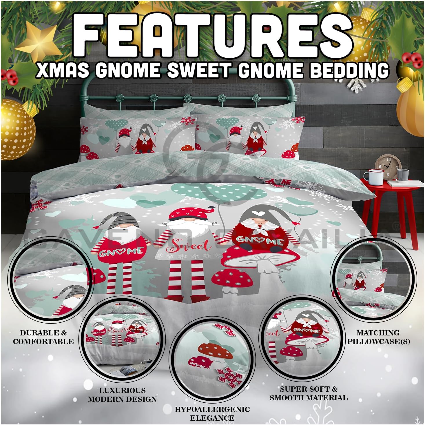 Xmas Duvet Covers - Christmas Bedding Sets Double - Best Gift
