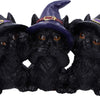 Nemesis Now Three Wise Black Cats See No Hear No Speak No Evil Familiar Figurine,11.5cm