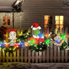 Christmas Fence Decorations Outdoor - 3Pcs Light up Christmas Yard Decorations w