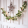 6ft Christmas Garlands with lights Holly Berry Garland Door Fireplace Decoration