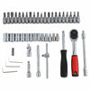 46pcs Metric Socket Set Ratchet Torx Wrench Kit 1/4" Drive Repair Tool with Case