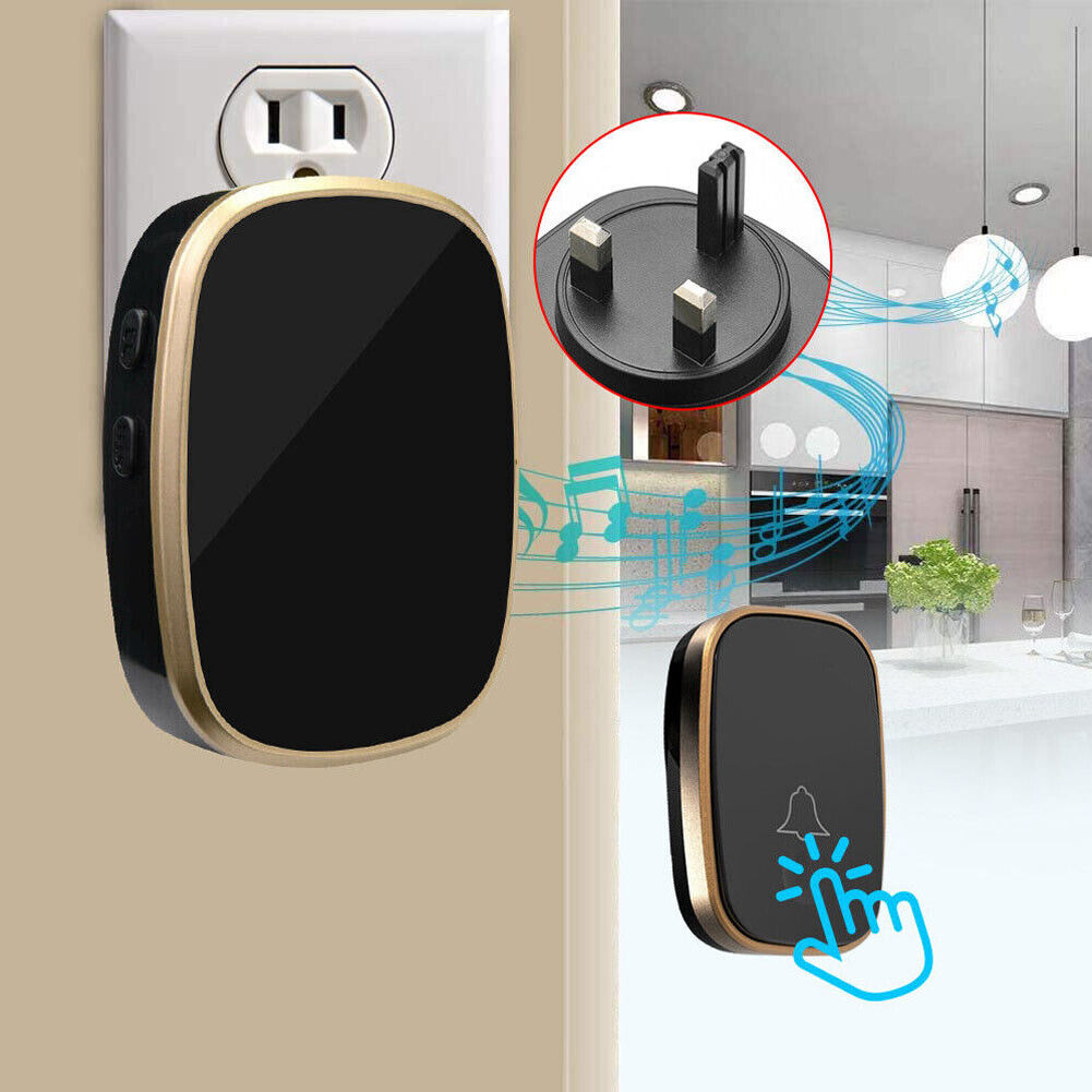 Wireless Doorbell Waterproof 1000FT Range Door Bells Kit Cordless 45 Chimes Home