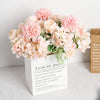 2Pcs Artificial Peony Silk Hydrangeas Chrysanthemum Carnations All Flower Bouquets for Wedding, Home Office Garden Decoration