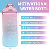 2L Motivational Water Bottle With Time Marker Straw ExtraLarge 2000ml Time Stamp