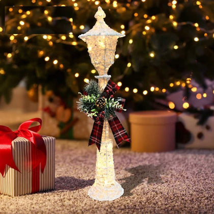 LED 90cm Christmas Cottage Light Up Woodland Lamp Post Xmas Decoration Lamppost