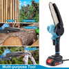 4000W Mini Cordless Chainsaw Electric One-Hand Saw Wood Cutter 2 Batteries