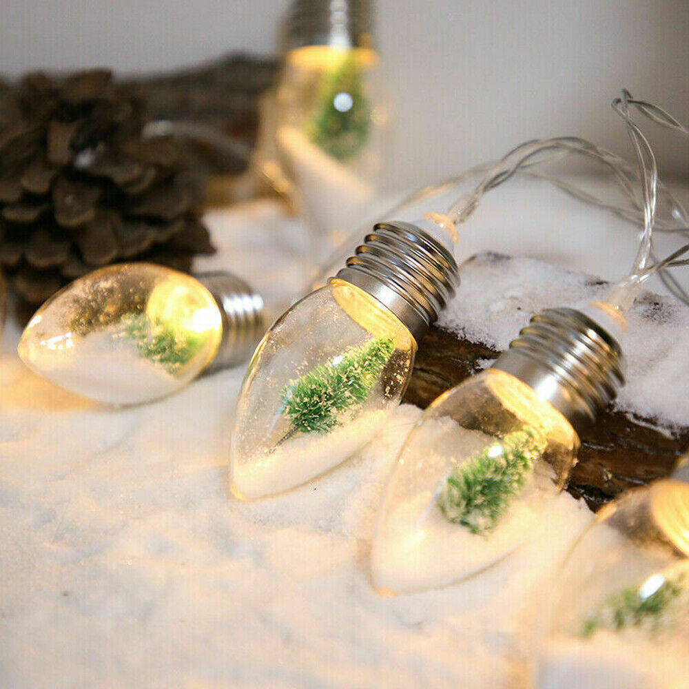 DIY Christmas Light String Tree Decoration Xmas Snow Globe Light Outdoor Lamp UK