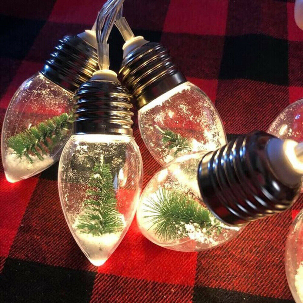 DIY Christmas Light String Tree Decoration Xmas Snow Globe Light Outdoor Lamp UK
