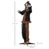 67" Outdoor Halloween Decorations Circus Clown, Lighted Life Size Animated Prop