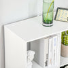 Storage Cabinet Bookcase 6 Cube Organiser Shelves for Home Office, White