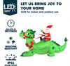 6 FT Long Christmas Dragon Inflatable Long Santa Riding a Green Dragon