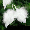 5x White Angel Wings Christmas Feather Baubles XMAS Tree Hanging Ornament Decor