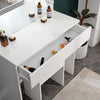 Dressing Table with LED Mirror Modern Makeup Desk Vanity Table Set + Stool