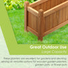 2 x Wooden Garden Planters Flower Plant Pot Window Box Planting Raise Bed Basket (2 x Large Rectangular Planters)