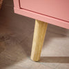 Pink 2 Drawer Bedside Cabinet Wooden Side Lamp Table Nightstand Scandi Legs