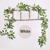 2x7FT Artificial Wisteria Vine Garland Plants Flowers Arts For Ceremony Home Wedding Decoration (White)