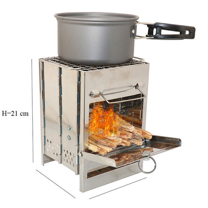 Portable BBQ Stove Camping Cooking Picnic Cooker Backpacking Outdoor Equipment T