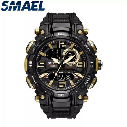 SMAEL Mens Watch Waterproof Sport Military Analog Quartz Digital Wrist Watches