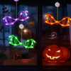 Halloween Lights, 3 Pack Halloween Decorations White Skull, Orange Coffin, Purple Tombstone, Halloween Window Lights with Suction Cup Battery Operated