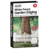 Smart White Wooden Effect Lawn Edge Border Edging Picket Fencing Garden Set of 4