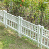 4 x WHITE PLASTIC FENCE PANELS GARDEN LAWN BORDER EDGING PLANT BORDER LANDSCAPE