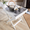 Folding Butlers Side Table Portable Wood Food Serving Tray Drink Dinner Tea