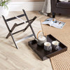 Folding Butlers Side Table Portable Wood Food Serving Tray Drink Dinner Tea