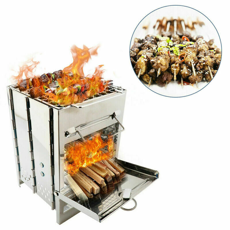 Portable BBQ Stove Camping Cooking Picnic Cooker Backpacking Outdoor Equipment T