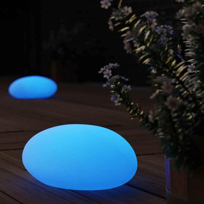 Shimmer Solar Powered Outdoor Colour Changing Remote Controlled Mood Lights - Glow Stone 30cm