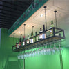 Hanging Wine Rack, Metal Ceiling Wine Glass Rack, Bar Unit Floating Shelves, Industrial