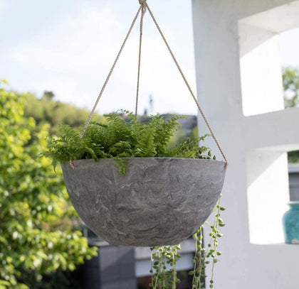 2 large Hanging Planter Indoor Outdoor Flower Plant Pot Hanging Basket & Rope