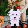 Small Westie Gifts Dog Planter,PVC Animal Plant Pots Outdoor Indoor Garden Planters for Succulent,Cute Rectangular Plant Flower Pots Decor