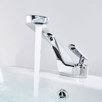 Modern Bathroom Basin Sink Mixer Taps Waterfall Single Lever Monobloc Tap Chrome