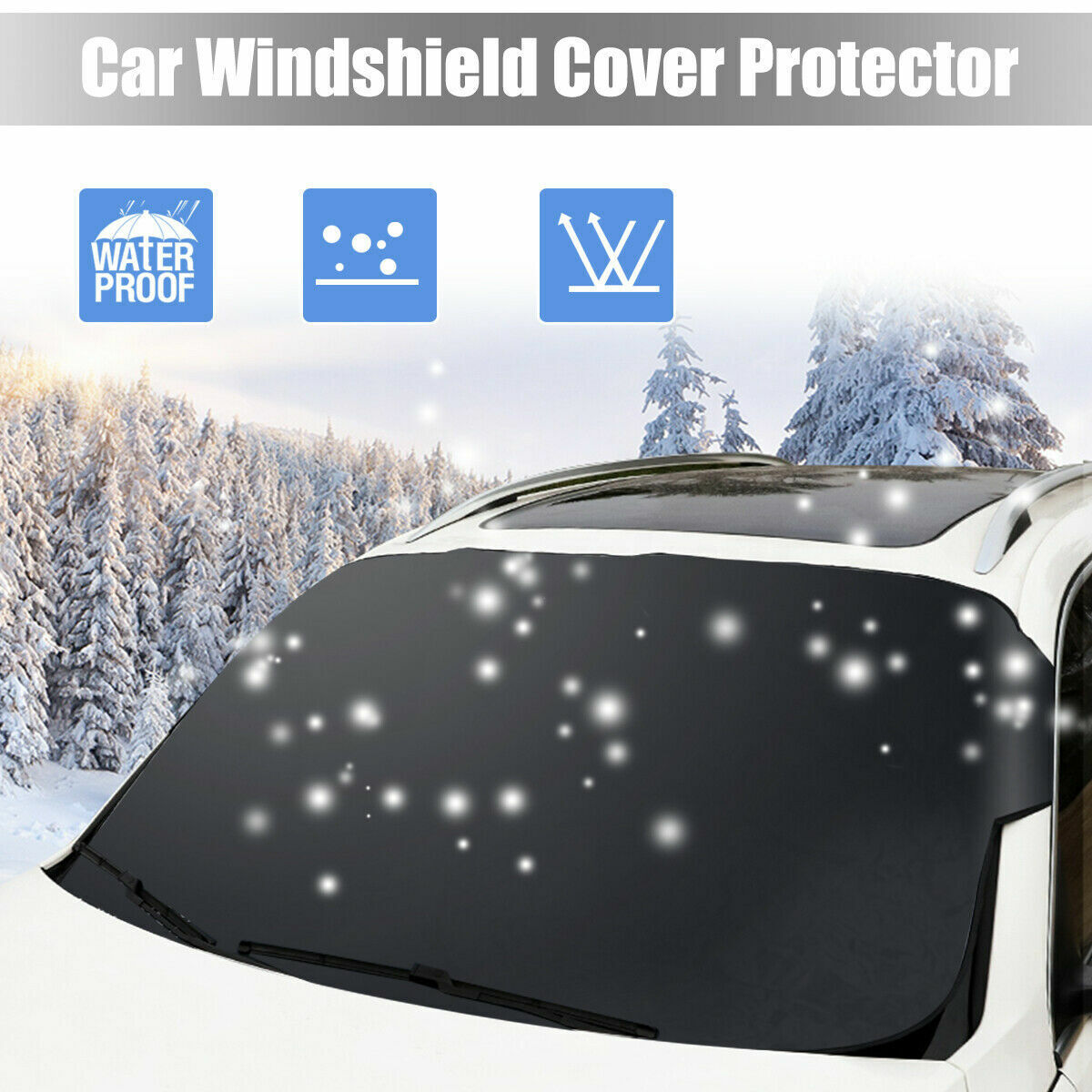WINDSCREEN COVER Sun Visor Car Window Screen Frost Ice Snow Dust Protector Lge