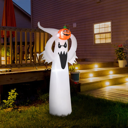 LED Floating Ghost Pumpkin Halloween Decoration Mains Powered Novelty Fun 6FT